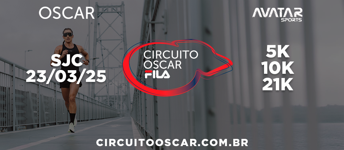 Imagem de divulgação do evento esportivo Circuito Oscar 24-25 - 3ª Etapa de Corrida que acontecerá no dia 23 de Março de 2025 na cidade de São José dos Campos - SP