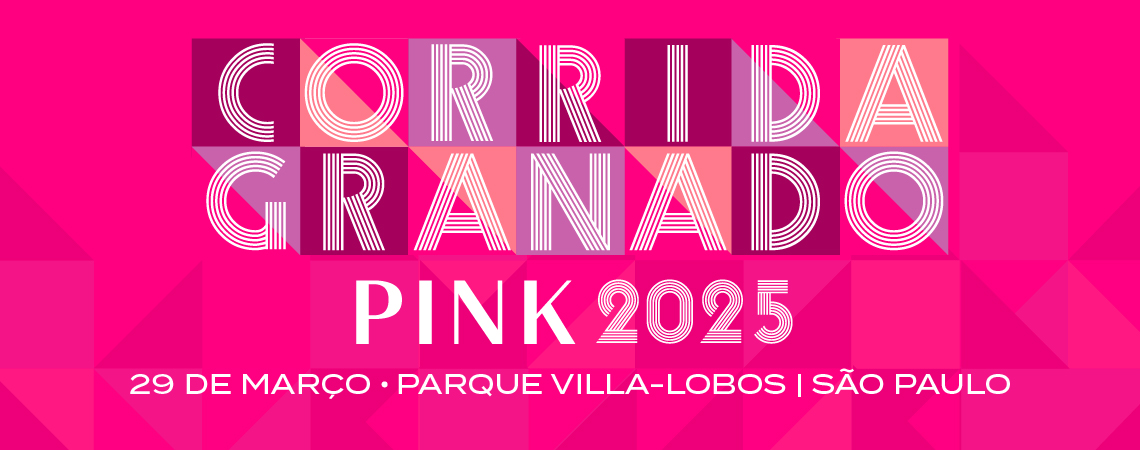 Imagem de divulgação do evento esportivo Corrida Granado Pink - São Paulo de Corrida que acontecerá no dia 29 de Março de 2025 na cidade de São Paulo - SP