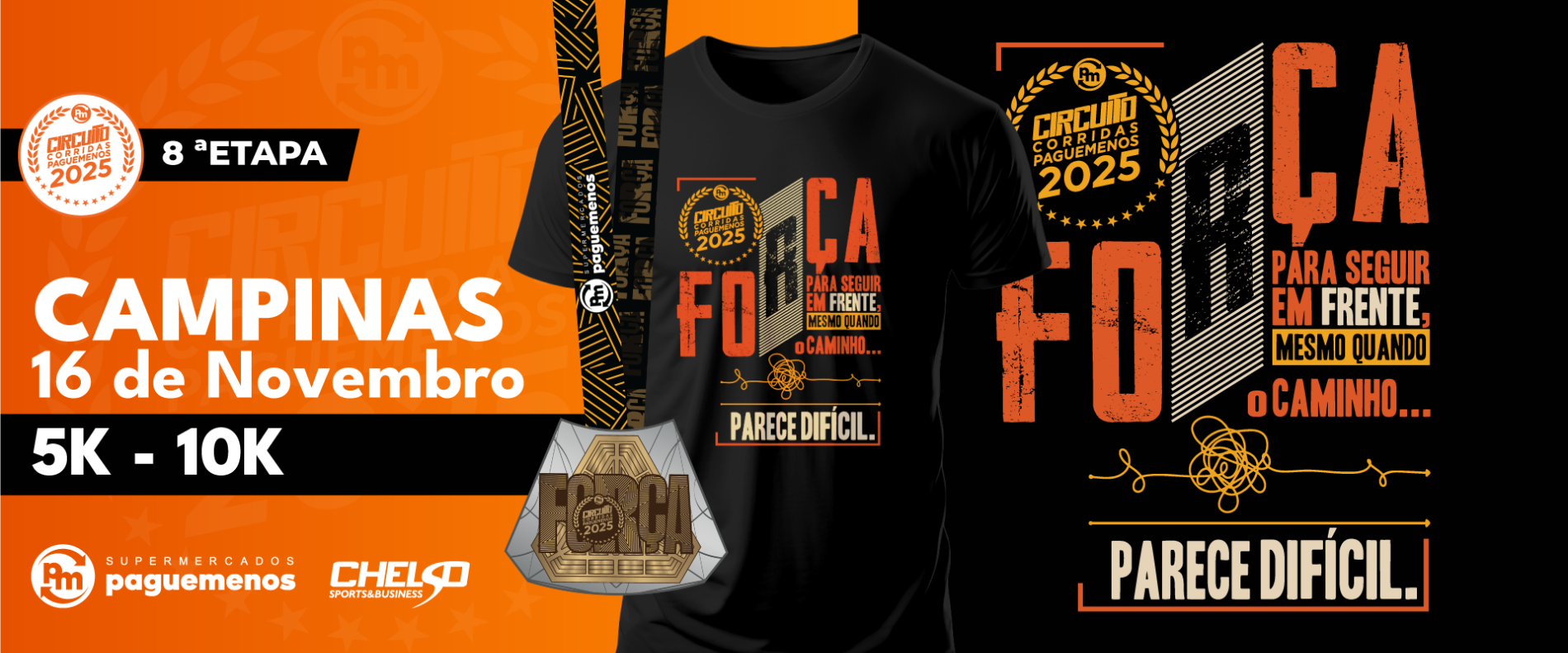 Image de divulgação do evento esportivo Circuito de Corridas Pague Menos - 8ª Etapa de Corrida que acontecerá no dia 16 de Novembro de 2025 na cidade de Campinas - SP