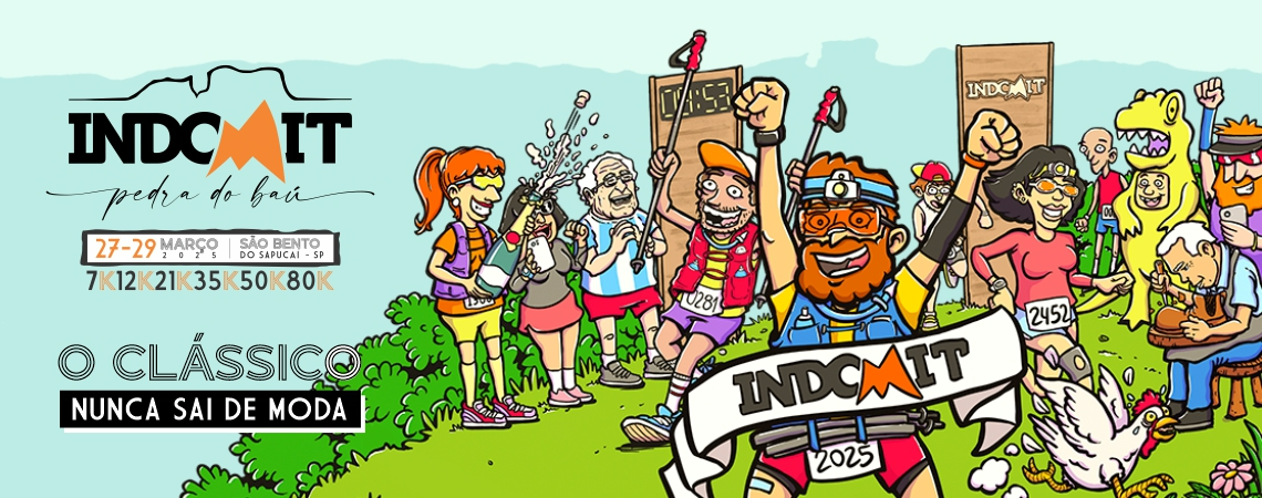 Imagem de divulgação do evento esportivo Indomit Pedra do Baú 2025 - 80km de Trail Run que acontecerá no dia 27 de Março de 2025 na cidade de São Bento do Sapucaí - SP
