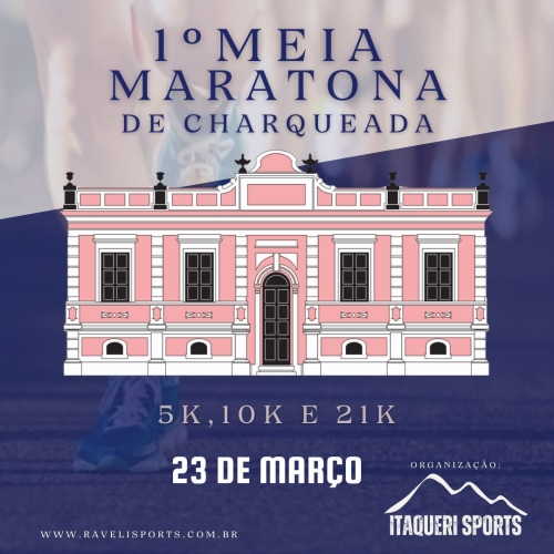 Imagem de divulgação do evento esportivo Meia Maratona de Charqueada de Corrida que acontecerá no dia 23 de Março de 2025 na cidade de Charqueada - SP