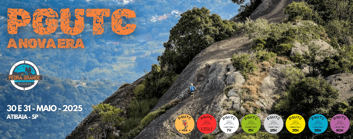 Imagem de divulgação do evento esportivo Pedra Grande Ultra Trail Challenge de Trail Run que acontecerá no dia 30 de Maio de 2025 na cidade de Atibaia - SP