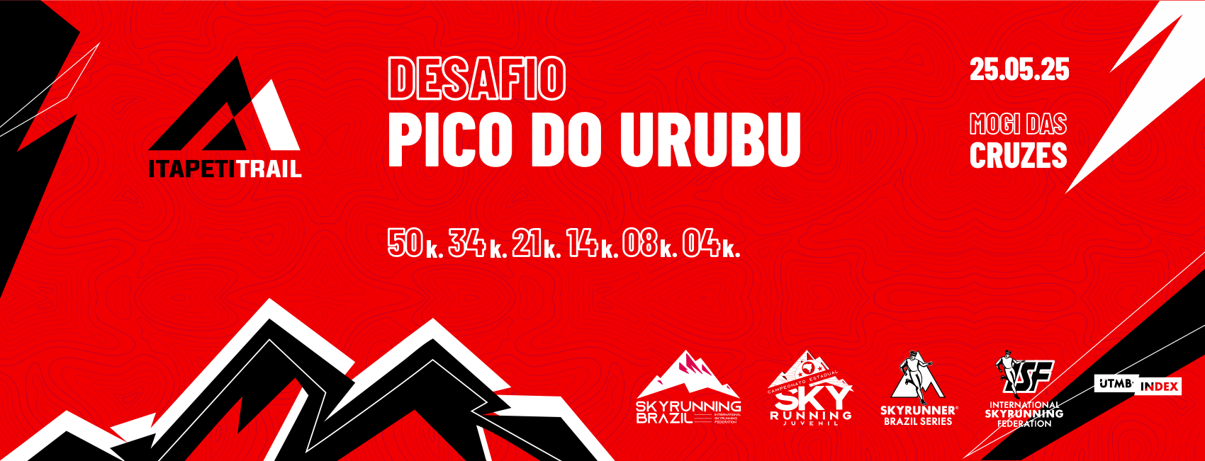 Image de divulgação do evento esportivo Desafio Pico do Urubu Skyrunning 2025 de Trail Run que acontecerá no dia 25 de Maio de 2025 na cidade de Mogi das Cruzes - SP