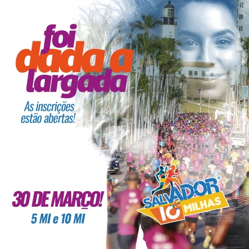 Image de divulgação do evento esportivo Salvador 10 Milhas 2025 de Corrida que acontecerá no dia 30 de Março de 2025 na cidade de Salvador - BA