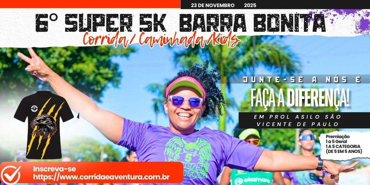 Imagem do evento 6° Super 5k Barra Bonita