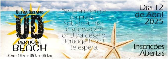 Imagem de divulgação do evento esportivo UD Bertioga Beach de Trail Run que acontecerá no dia 12 de Abril de 2025 na cidade de Bertioga - SP