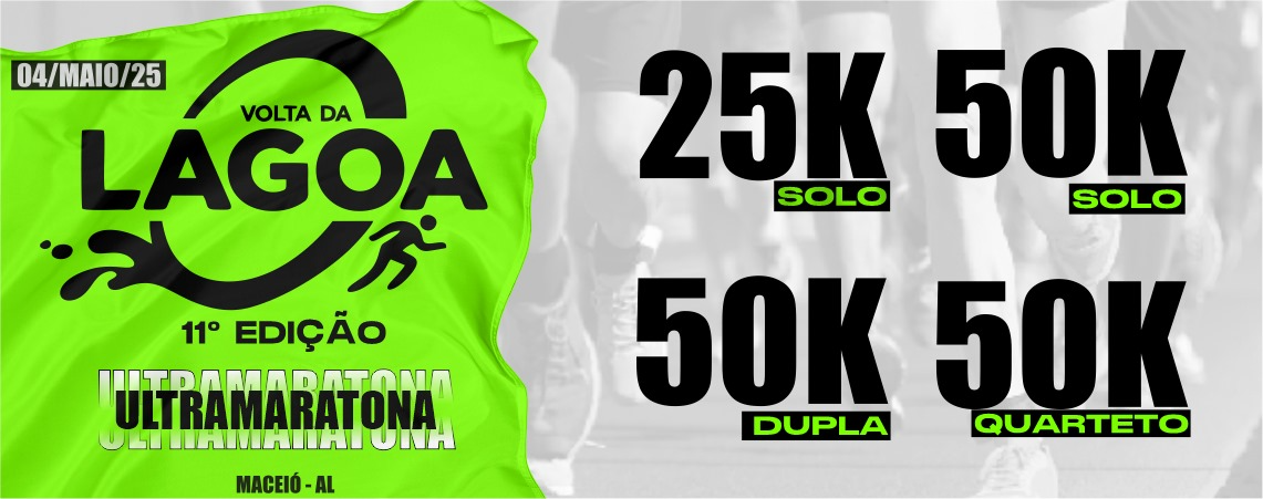 Image de divulgação do evento esportivo 11ª Volta da Lagoa - A Saga de Corrida que acontecerá no dia 4 de Maio de 2025 na cidade de Maceió - AL